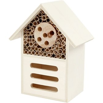 Houten insectenhotel + bloeikaart 'The best...in the world'